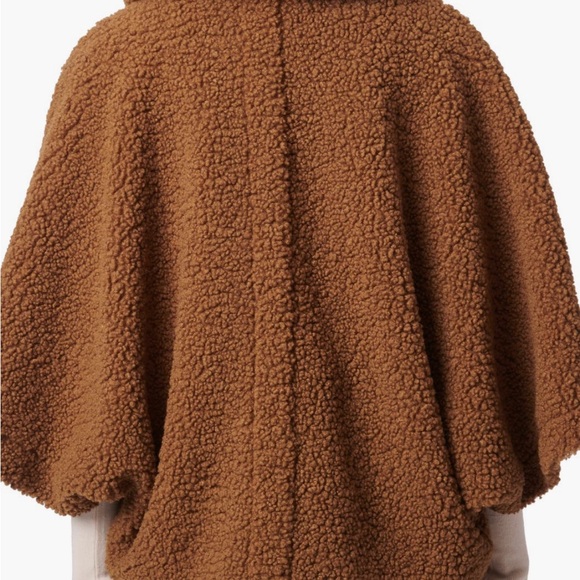 Faux Shearling Cape Jacket - Picture 2 of 5